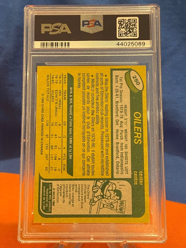 1980-81 OPC Wayne Gretzky 2nd year Base Card #250 - Vintage PSA 9! view 2
