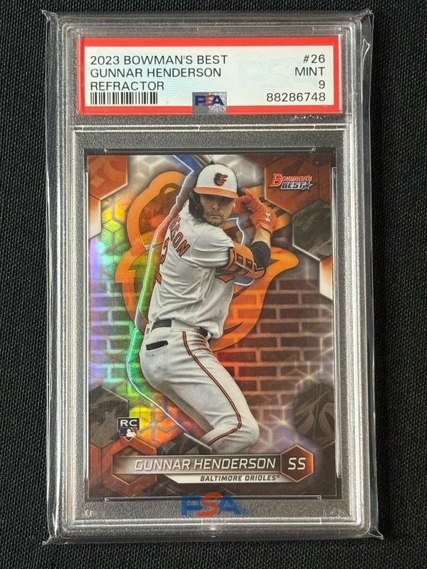 2023 Bowman's Best - Refractor #26 Gunnar Henderson (RC) PSA 9