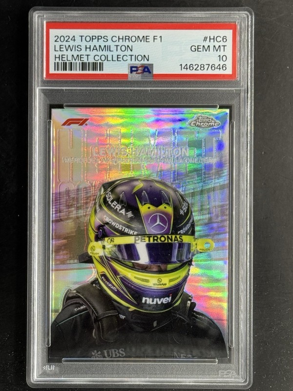 Lewis Hamilton 2024 Topps Chrome Formula 1 Helmet Collection #HC6 PSA 10