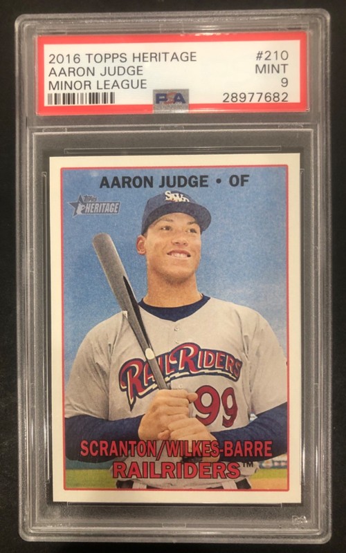 2016 Topps Heritage Aaron Judge Minor League PSA Grade 9.0 MINT