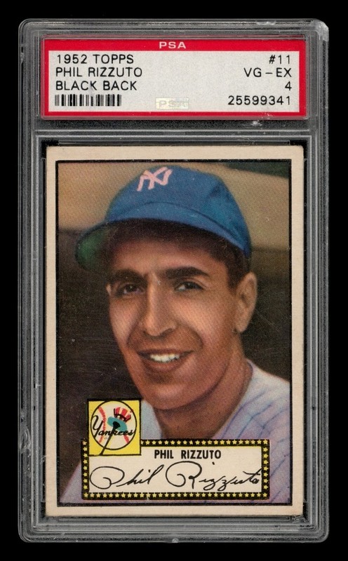 1952 Topps Set-Break # 11 Phil Rizzuto Black Back PSA 4 VG-EX