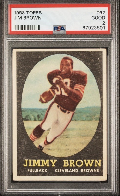 1958 Topps - Jim Brown #62 PSA 2 Well Centered