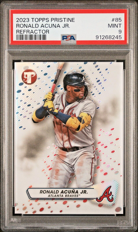 2023 Topps Pristine RONALD ACUNA Jr Refractor PSA 9 MINT Atlanta Braves MVP