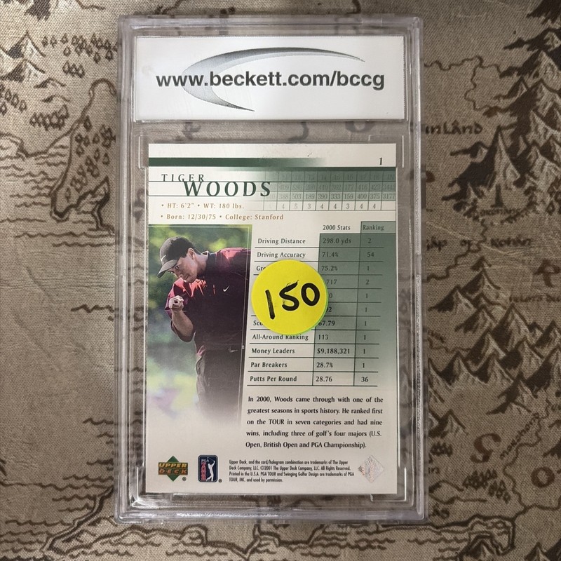 2001 Upper Deck - Tiger Woods #1 (RC) view 2