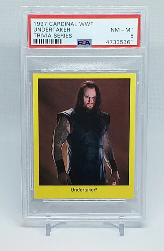 Undertaker RC PSA 8 1997 Cardinal WWF Trivia Series NmMt WWE Mark Calaway Rookie