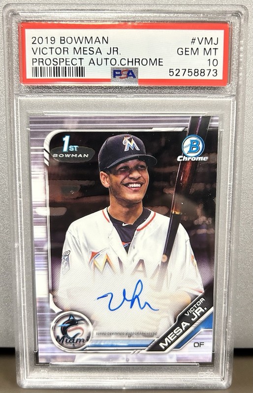 2019 Bowman Victor Mesa Jr. Prospect Auto Chrome PSA 10 #CPA-VMJ
