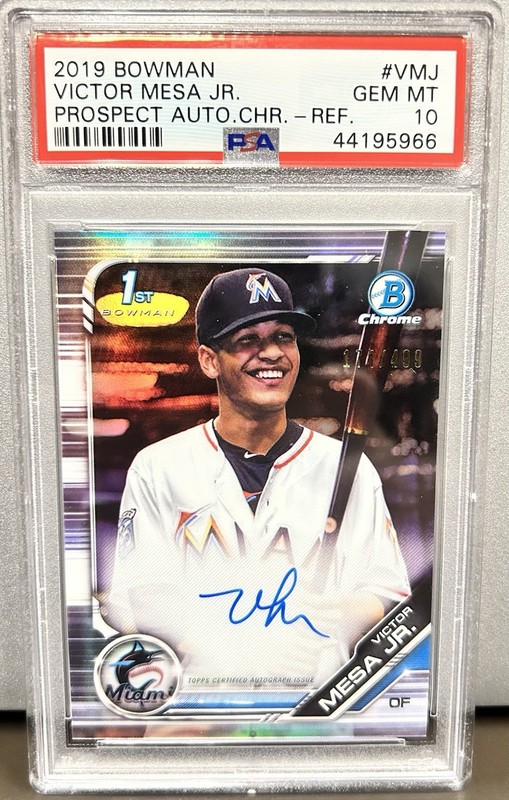 2019 Bowman Victor Mesa Jr. Prospect Auto Chrome Refractor PSA 10 /499 #CPA-VMJ