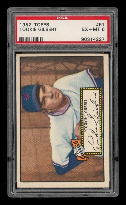 1952 Topps Set-Break # 61 Tookie Gilbert PSA 6 EX-MT