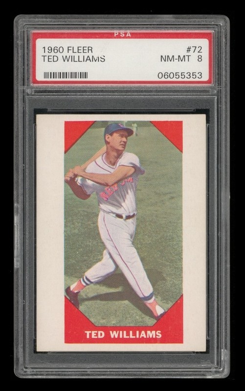 1960 Fleer Set-Break # 72 Ted Williams PSA 8 NM-MT