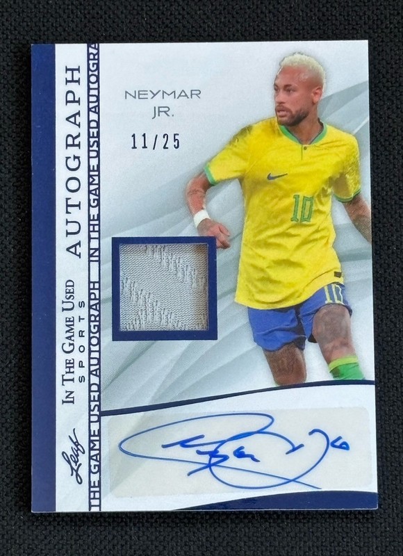 Neymar Jr /25 Auto Game Used Relic - 2025 Leaf In The Game Used IGA-N1
