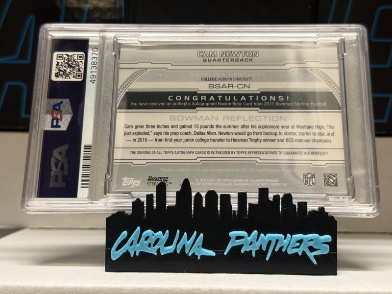 2011 BOWMAN STERLING CAM NEWTON AUTO JERSEY PSA 10 GOLD /25 POP 1 🔥  view 2