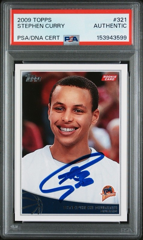 Stephen Curry Signed Autographed 2009 Topps #321 Rookie Card RC PSA