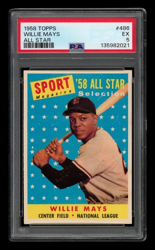 1958 Topps Set-Break #486 Willie Mays All Star PSA 5 EX