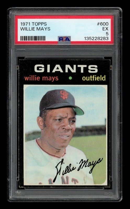 1971 Topps Set-Break #600 Willie Mays PSA 5 EX