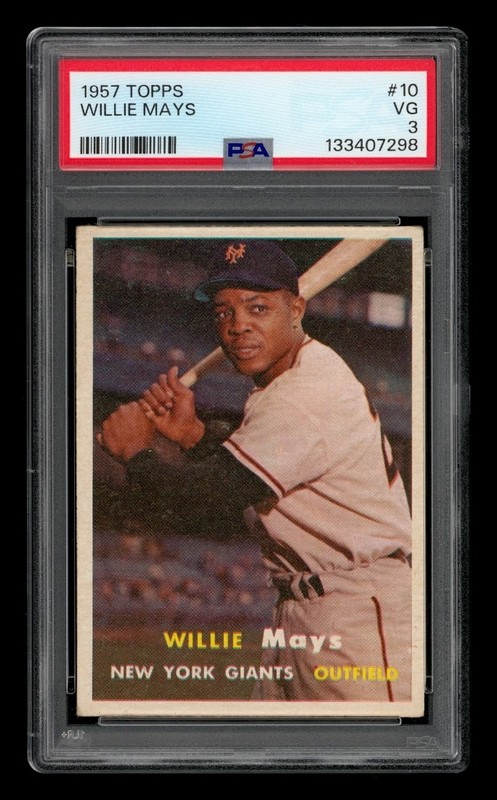 1957 Topps Set-Break # 10 Willie Mays PSA 3 VG