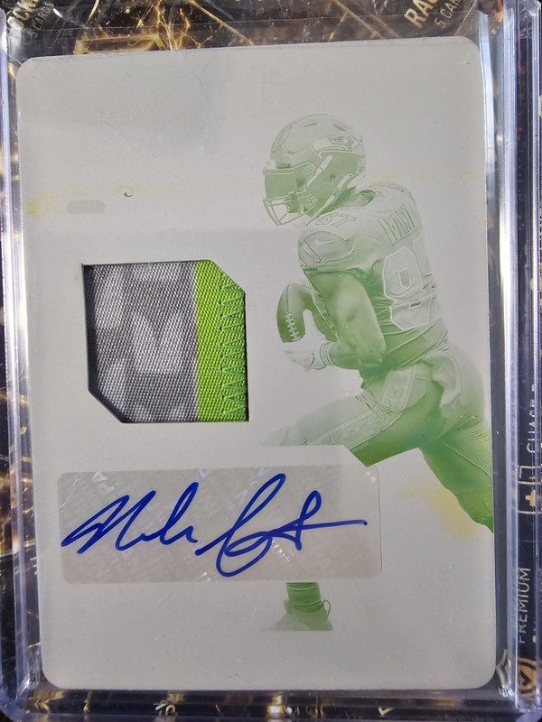 2022 xr football Noah Fant 1/1 patch auto Seahawks view 2