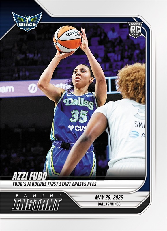 2026 Panini Instant WNBA #100 Azzi Fudd Dallas Wings RC PRESALE