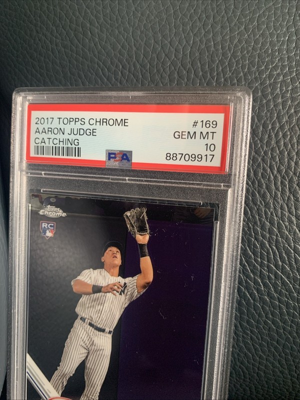 2017 Topps Chrome Aaron Judge #169 (RC) PSA 10 view 2