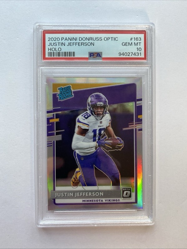 Justin Jefferson RC - 2020 Donruss Optic Holo PSA 10