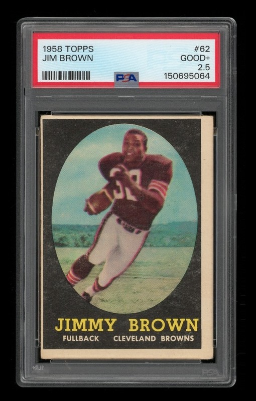 1958 Topps Set-Break # 62 Jim Brown PSA 2.5 GOOD+