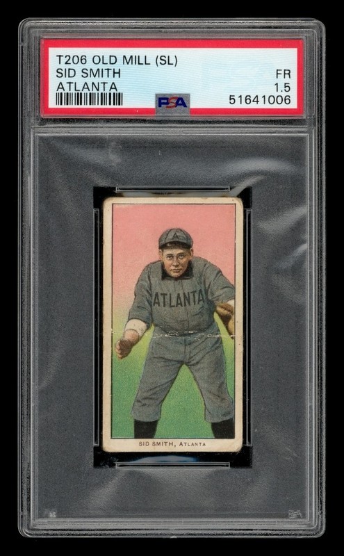 1909-11 T206 Set-Break Sid Smith Atlanta Old Mill PSA 1.5 FR
