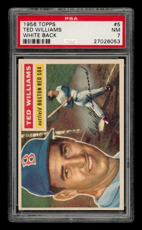 1956 Topps Set-Break #  5 Ted Williams White Back PSA 7 NM