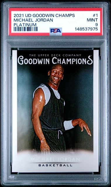 2021 Upper Deck Goodwin Champs Michael Jordan #1 Platinum PSA 9  POP 5