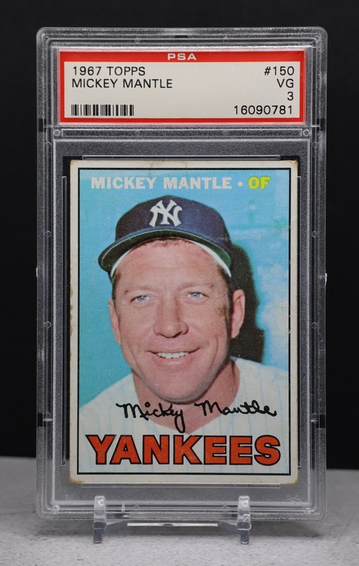 1967 Topps - Mickey Mantle #150 New York Yankees HOF PSA 3