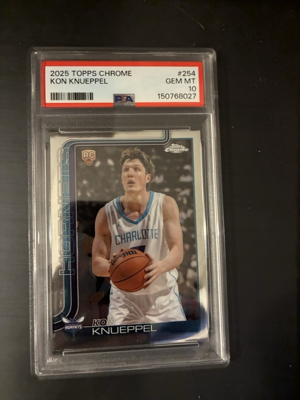 2025-26 Topps Chrome Basketball Kon Knueppel #254 (RC) PSA 10