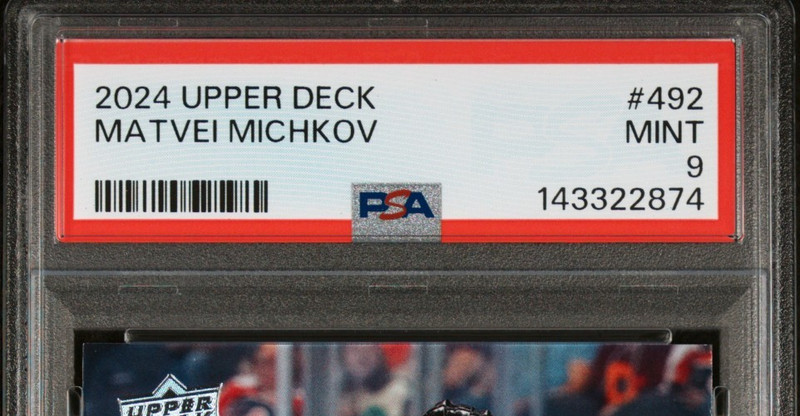 2024-25 Upper Deck Series 2 Matvei Michkov Young Guns RC #492 MINT PSA 9 view 2