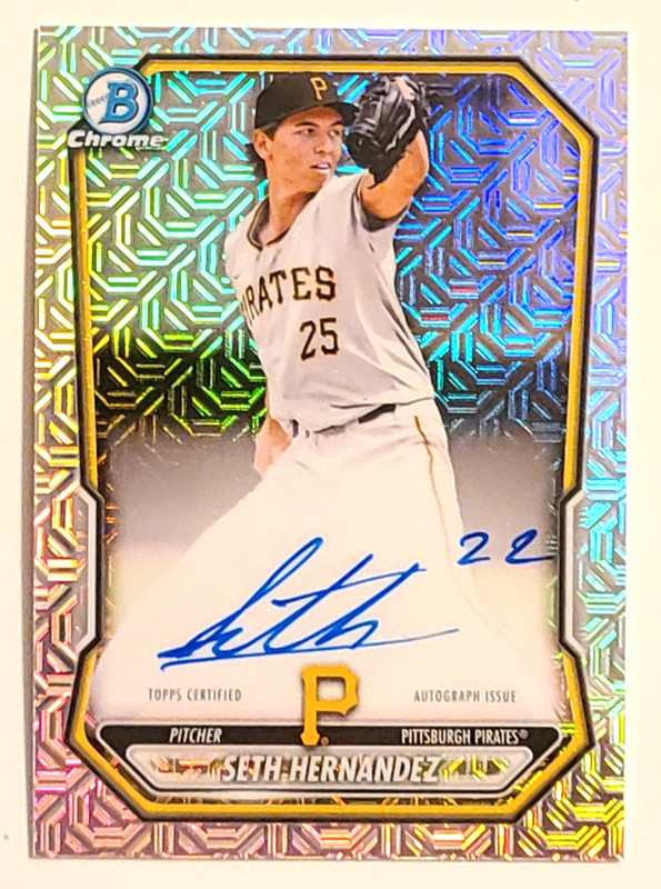 2026 Bowman Chrome Seth Hernandez Mojo Refractor Auto Pirates