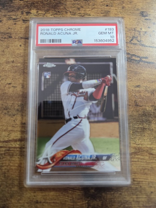 2018 Topps Chrome RONALD ACUNA JR. Rookie BRAVES PSA 10 GEM MINT