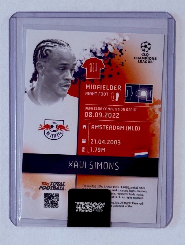 Xavi Simons /50 UEFA Topps Total Football SSP 🇳🇱 view 2