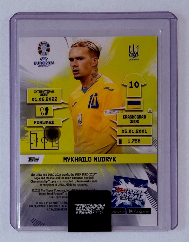 Mykhailo Mudryk Limited Edition /99 SEALED Topps Total Football 🇺🇦 view 2