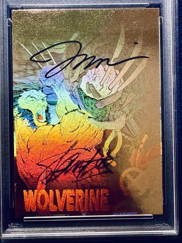 STAN LEE JIM LEE SIGNED IMPEL MARVEL  1992 X-MEN WOLVERINE HOLOGRAM PSA AUTO 10 view 2