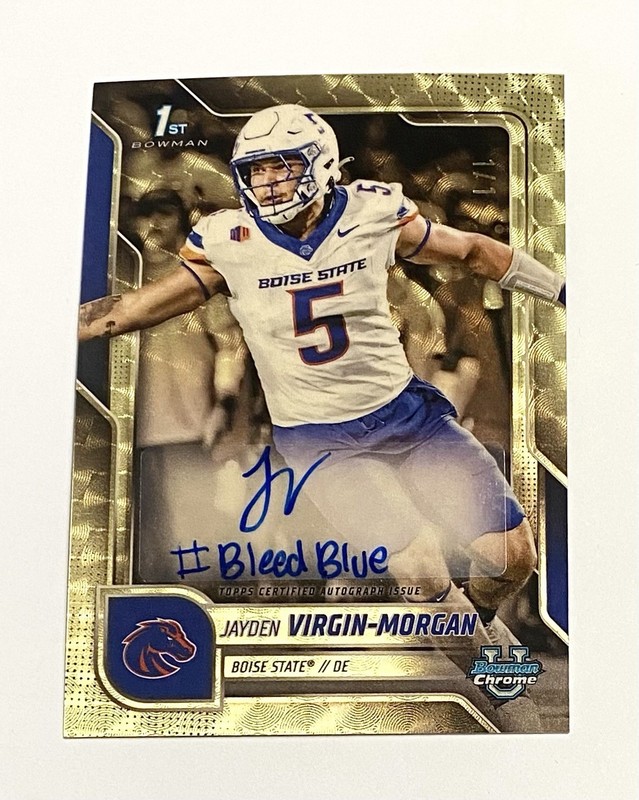 2025 Bowman Chrome Jayden Virgin-Morgan Superfractor Auto RC #1/1 Boise State
