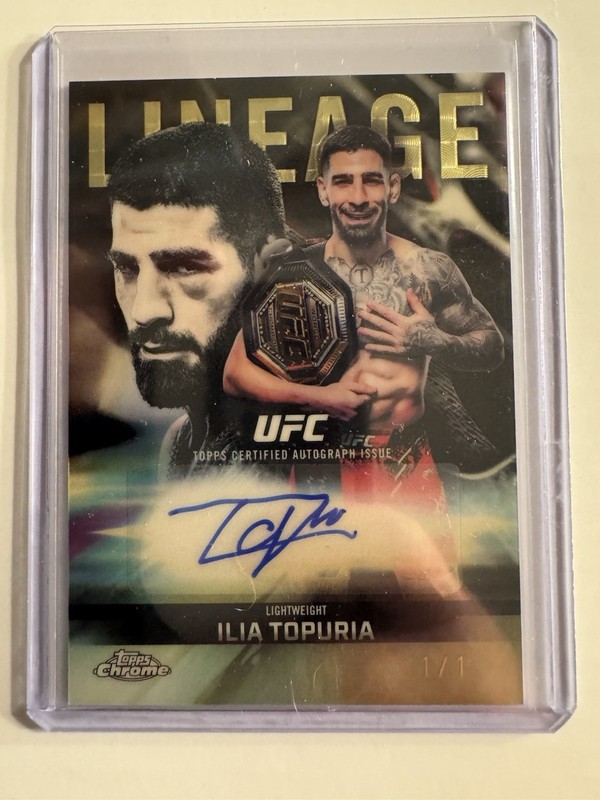 2026 Topps Chrome Ilia Topuria Lineage Auto SuperFractor 1/1 UFC Freedom 250!!