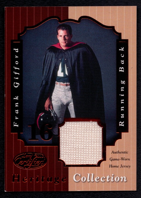 Fran Tarkenton 2000 Certified Heritage Collection GAME WORN Home Jersey 070 /100