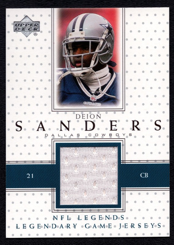 Deion Sanders 2000 Legends Legendary Game Jerseys GAME USED Relic LJ-DS Cowboys