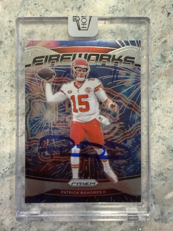 2024 Panini Prizm  Fireworks Patrick Mahomes II #1 1/1 On Card Auto Sealed