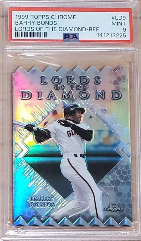 1999 Topps Chrome Barry Bonds "Lords of the Diamond" refractor, #LD9, psa 9 mint