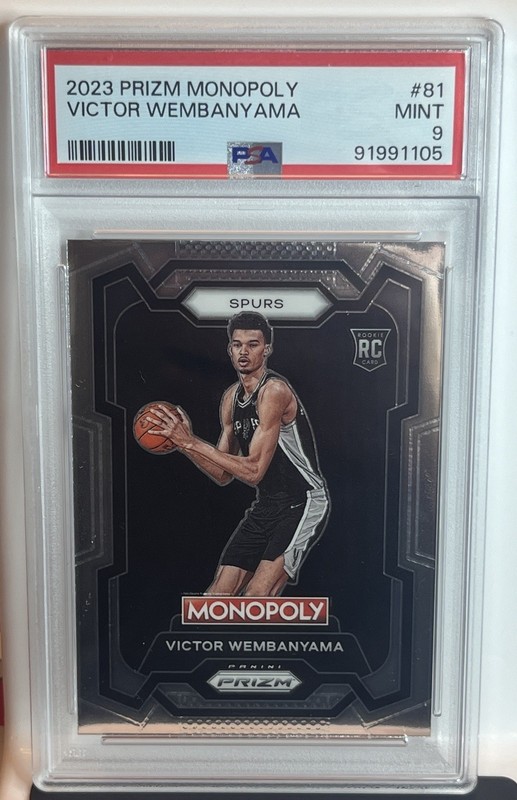 2023 Panini Prizm Monopoly  Wemby RC Victor Wembanyama Rookie #81 Spurs PSA 9