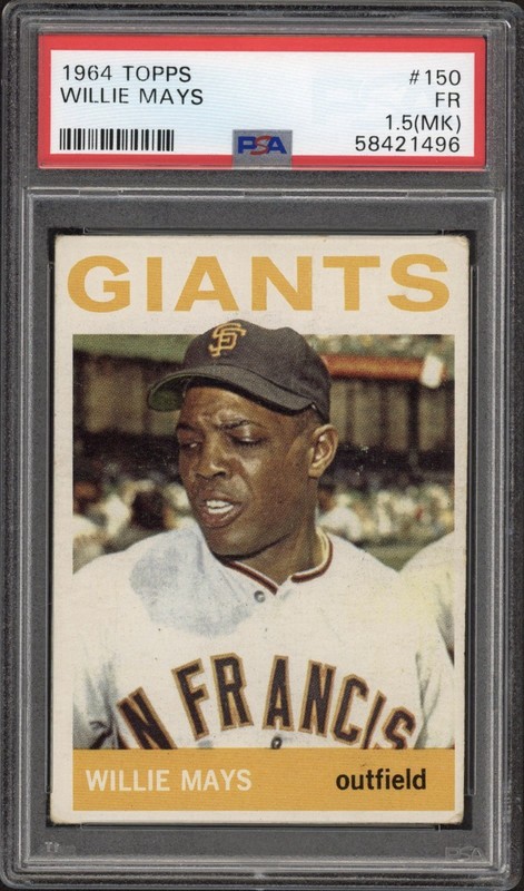 1964 Topps Willie Mays #150 PSA 1.5 FR MK HOF San Francisco Giants 