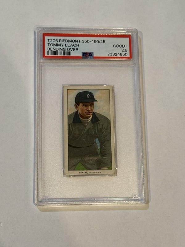 T206 Piedmont 350-460/25 Tommy Leach Bending Over, PSA 2.5
