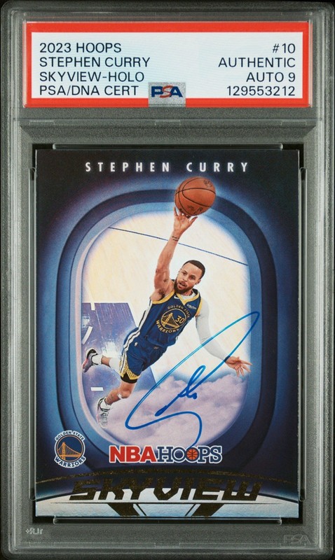 Stephen Curry Signed Autographed 2023 NBA Hoops Skyview Holo #10 PSA/DNA