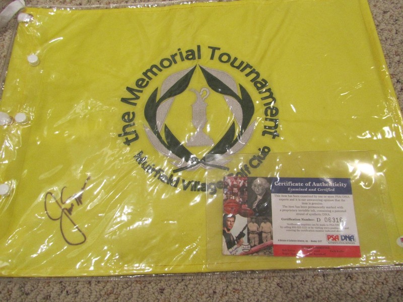 Jack Nicklaus Signed Auto Memorial Tournament Golf Flag PSA/DNA Masters Augusta