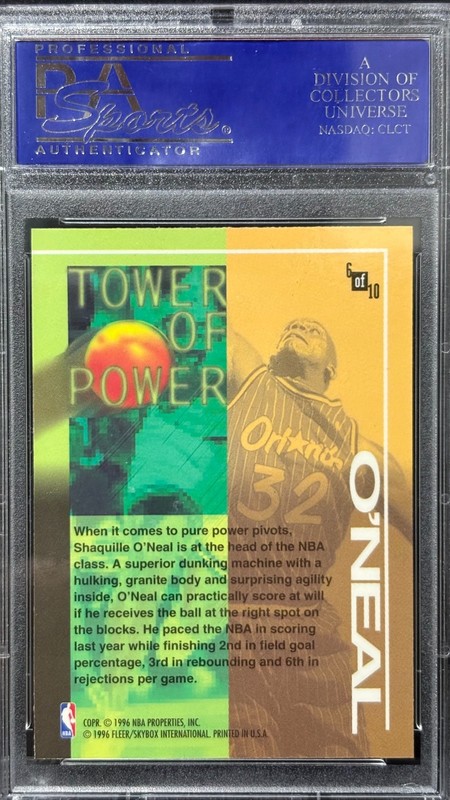 1995 Fleer - Tower of Power Shaquille O'Neal #6 view 2