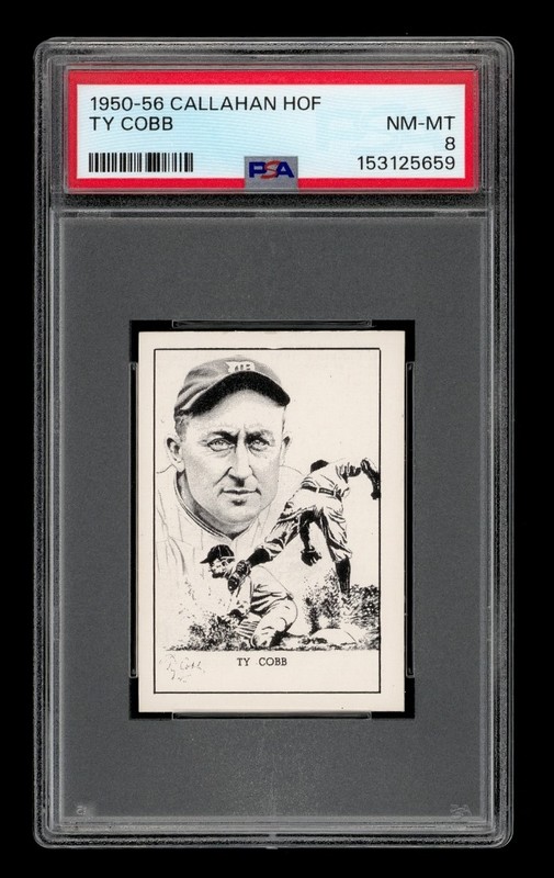 1950 Callahan Hall Of Fame Set-Break Ty Cobb PSA 8 NM-MT