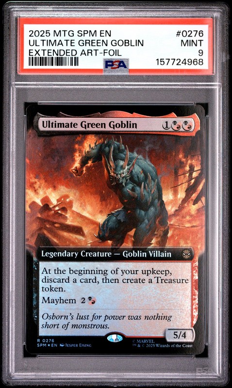 Magic The Gathering Marvel's Spider-Man #0276 Ultimate Green Goblin Foil PSA9