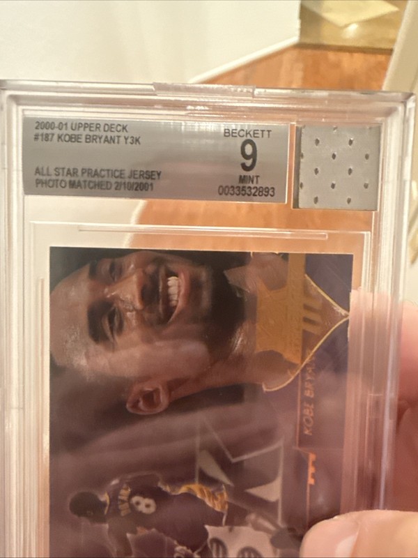2007-08 Upper Deck Kobe Bryant Game Used Jersey Card Becket Encapsulated view 2